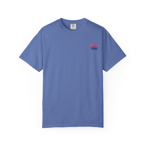 Urban Tides sunset flames Garment-Dyed T-Shirt for Casual Vibes, Unisex Wear, Graphic Tee, Gift for Friends, Comfortable Everyday Style