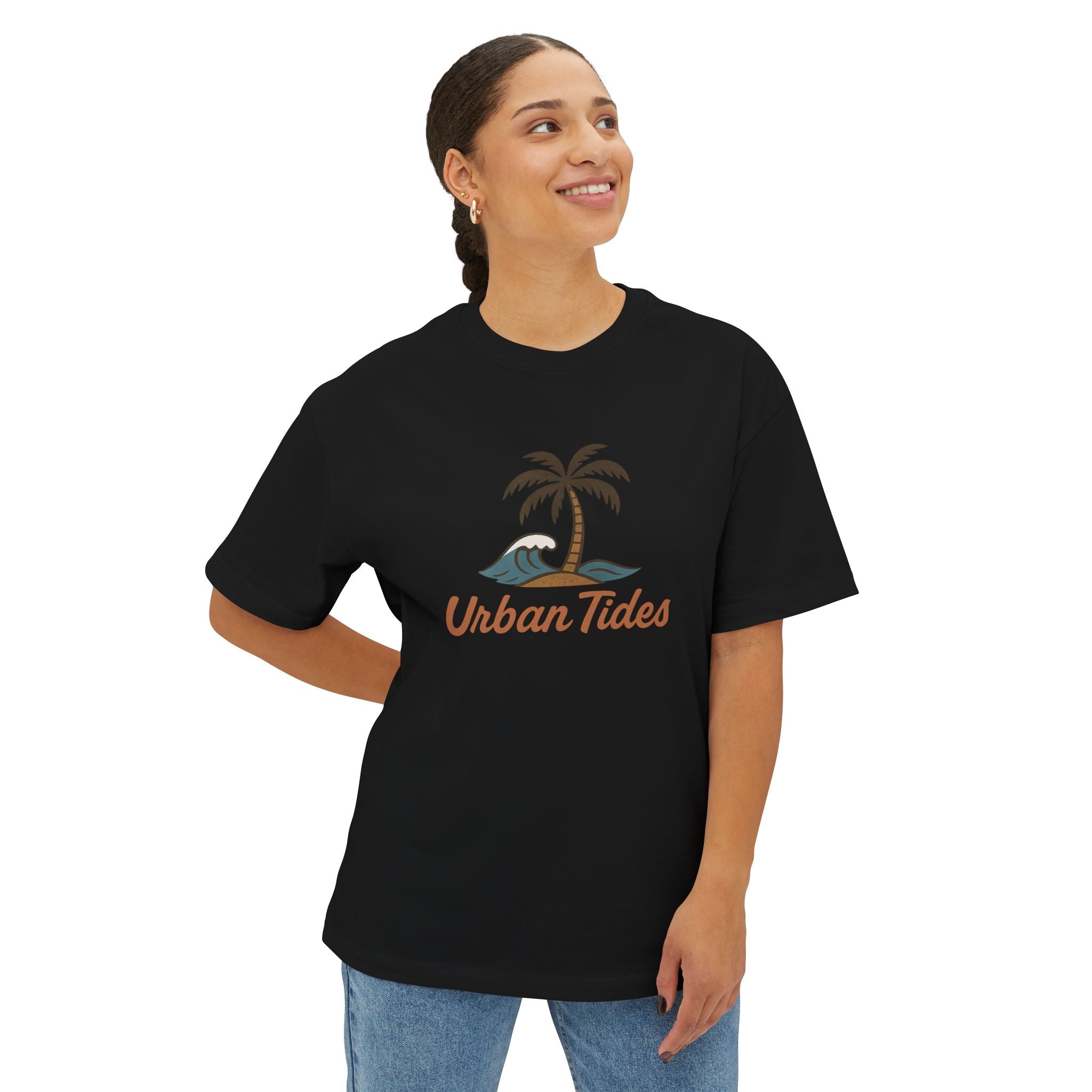 Urban Tides Oversized Tee - Beach Vibes, Summer Casual Wear, Unisex Graphic T-Shirt, Vacation Styles, Gift for Nature Lovers