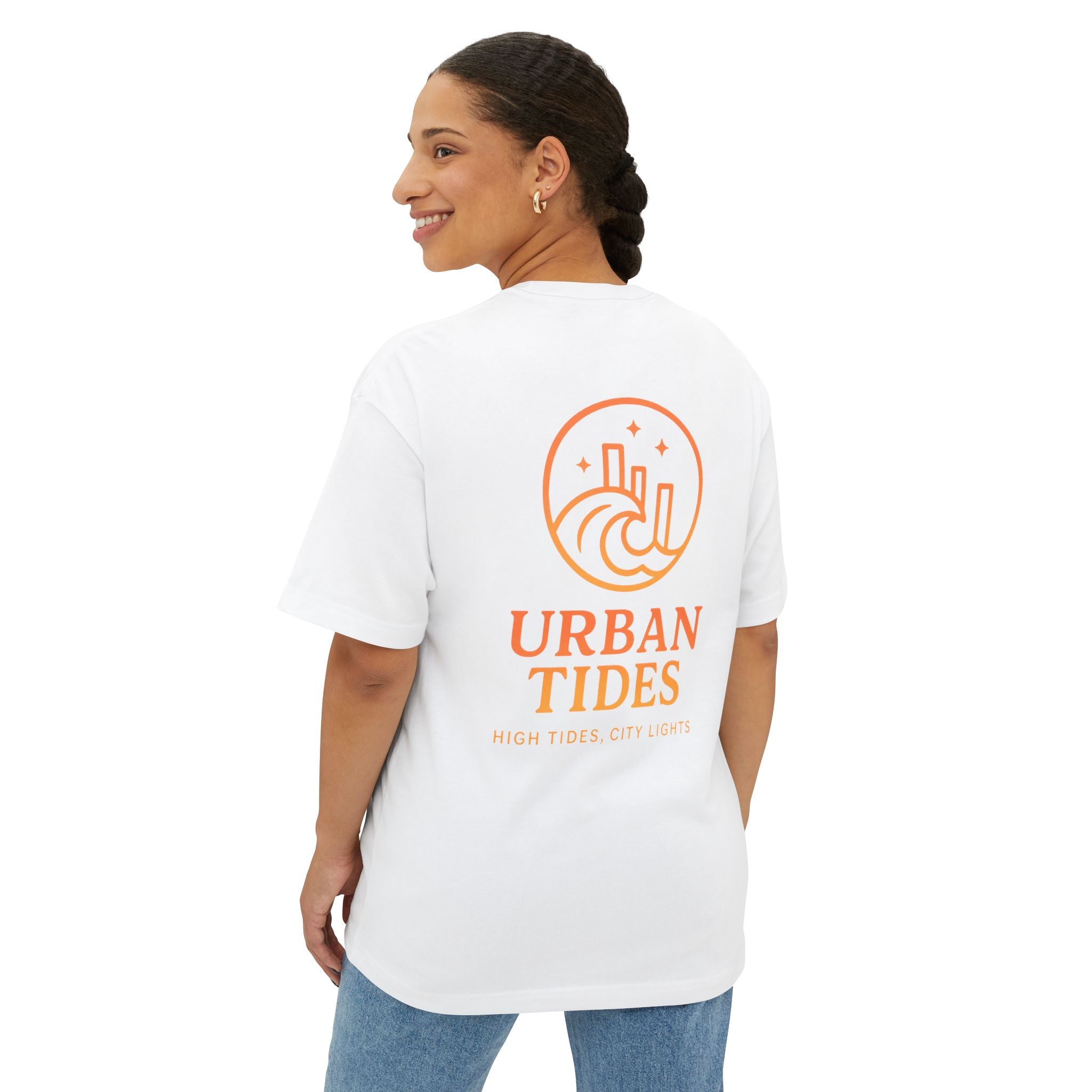 Urban Tides Unisex Oversized Boxy Tee - Casual Streetwear, Summer Vibes, Gifts for Him/Her, Trendy Graphic Tee, Stylish Everyday Wear