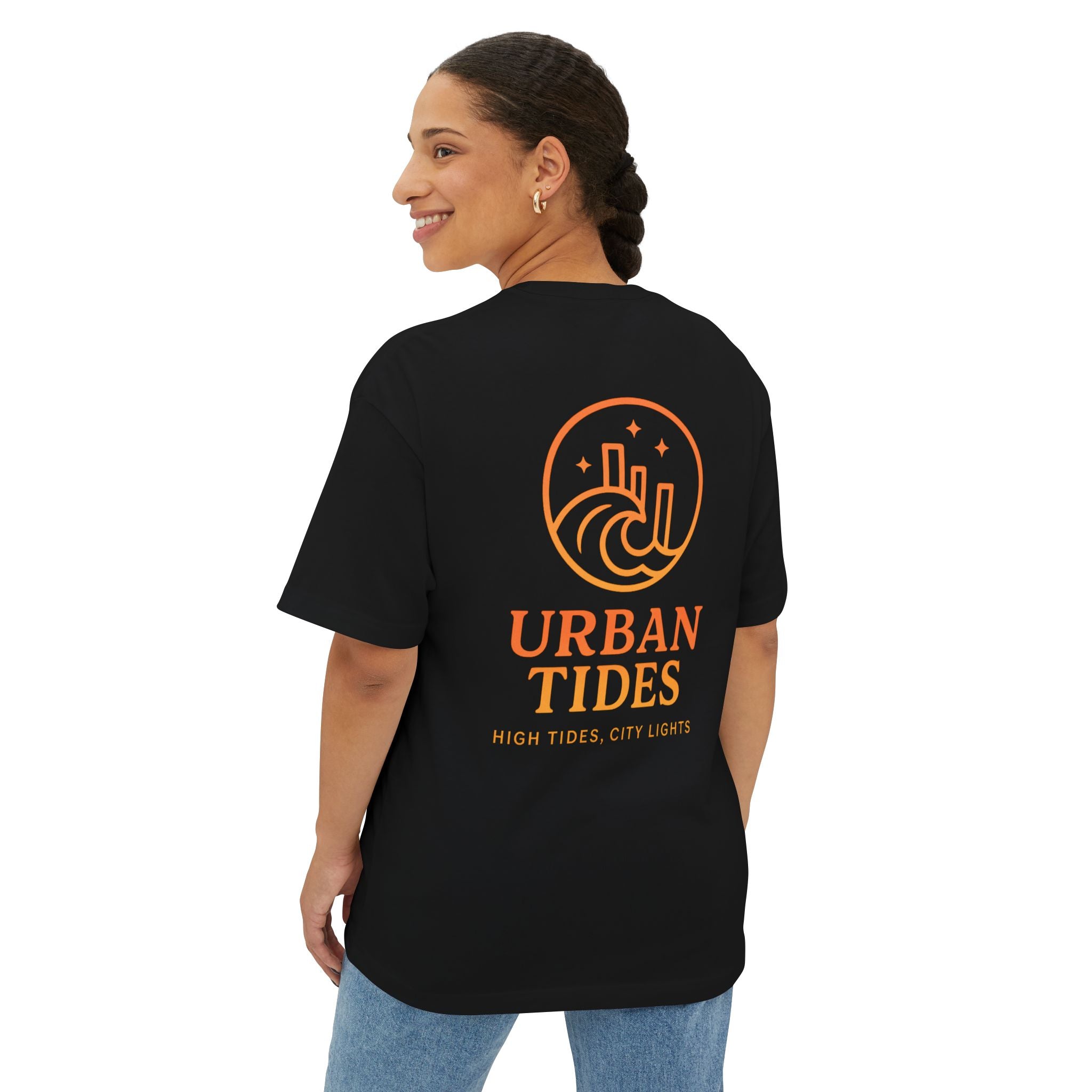 Urban Tides Unisex Oversized Boxy Tee - Casual Streetwear, Summer Vibes, Gifts for Him/Her, Trendy Graphic Tee, Stylish Everyday Wear
