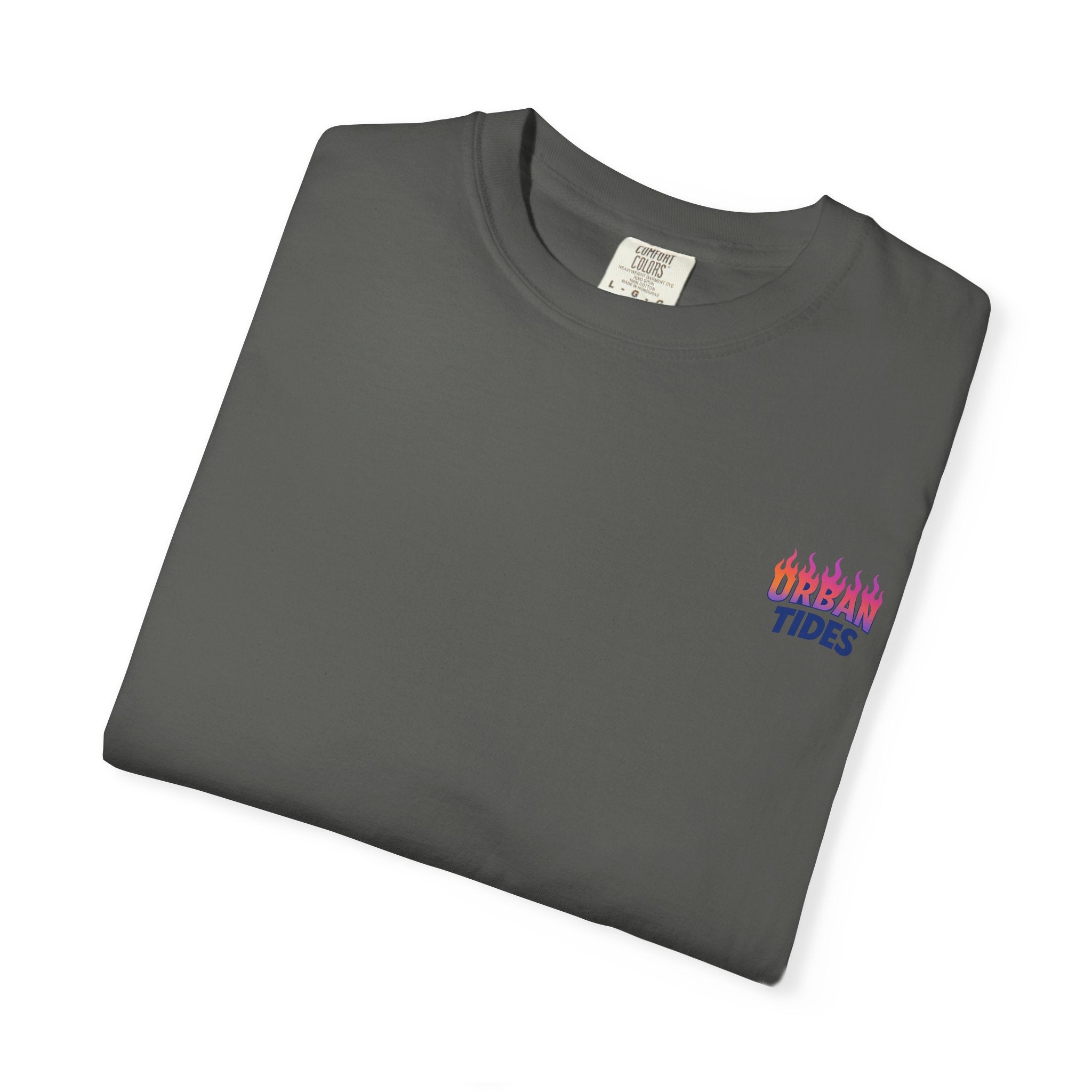 Urban Tides sunset flames Garment-Dyed T-Shirt for Casual Vibes, Unisex Wear, Graphic Tee, Gift for Friends, Comfortable Everyday Style
