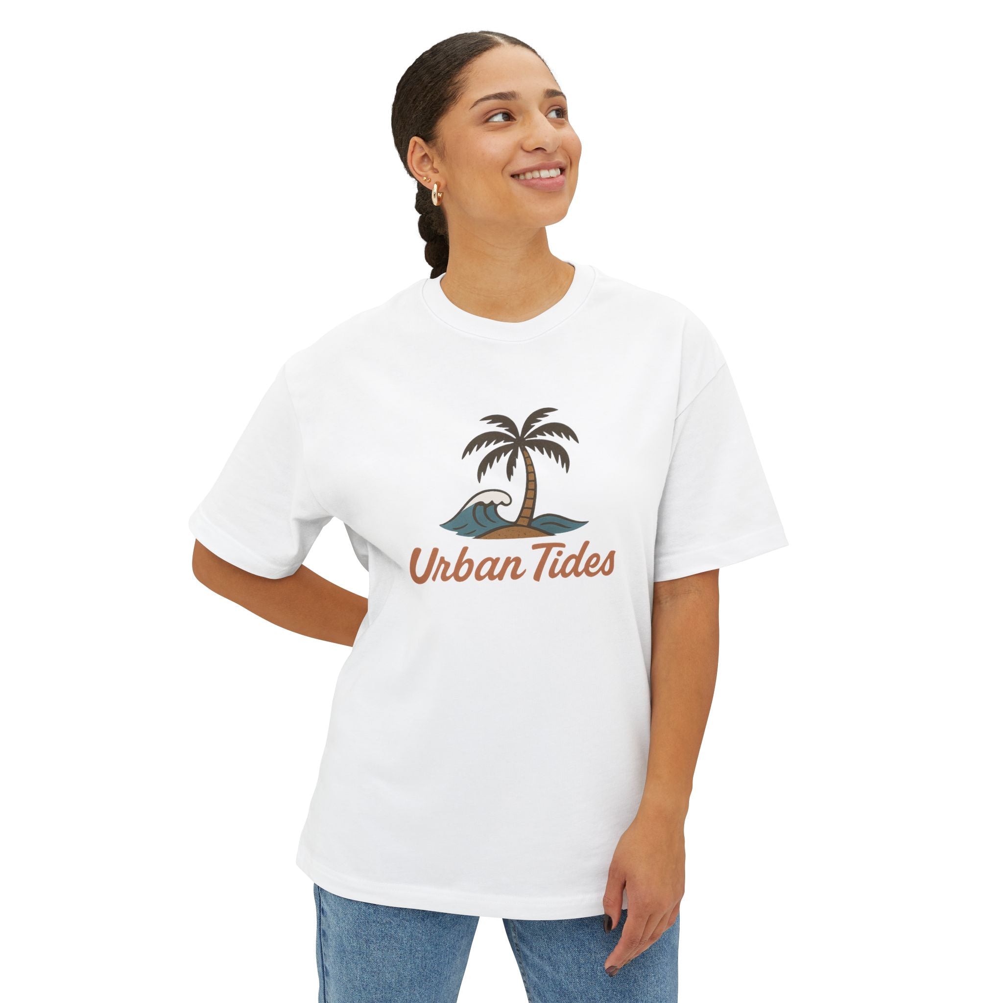Urban Tides Oversized Tee - Beach Vibes, Summer Casual Wear, Unisex Graphic T-Shirt, Vacation Styles, Gift for Nature Lovers